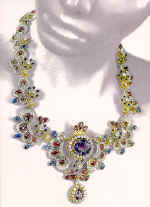 Suit "Eastern". Gold, brilliants, amethyst, sapphires, rodolites.