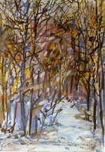 "Winter Study". Paper, mixed technique.7060 1997